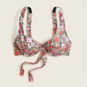 J. CREW - Cross-back underwire bikini top in Liberty® Meadow Song floral